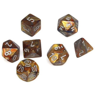  Chessex Polyhedral Set Lustrous Gold/Silver