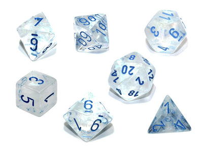  Chessex Polyhedral Set Borealis Icicle/Light Blue Luminary