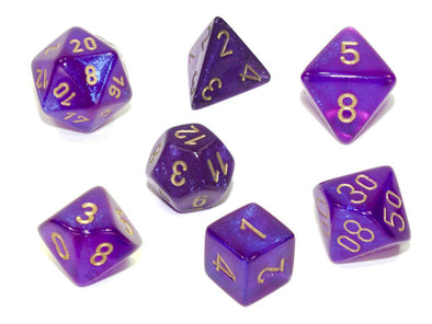  Chessex Polyhedral Set Borealis Royal Purple/Gold