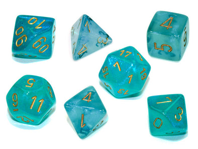  Chessex Polyhedral Set Borealis Teal/Gold Luminary