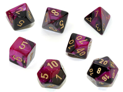 Chessex Polyhedral Set Gemini Black-Purple/Gold