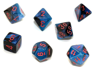  Chessex Polyhedral Set Gemini Black-Starlight/Red