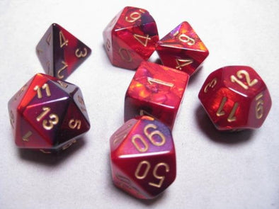  Chessex Polyhedral Set Gemini Purple-Red/Gold
