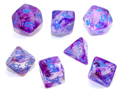  Chessex Polyhedral Set Nebula Nocturnal/Blue Luminary