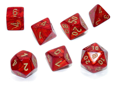  Chessex Polyhedral Set Scarab Scarlet/Gold