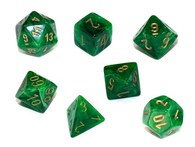  Chessex Polyhedral Set Vortex Green/Gold