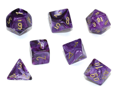  Chessex Polyhedral Set Vortex Purple/Gold