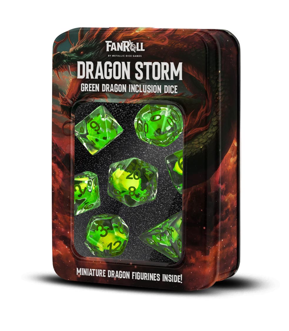  Fanroll Polyhedral Set Dragon Storm Green Dragon