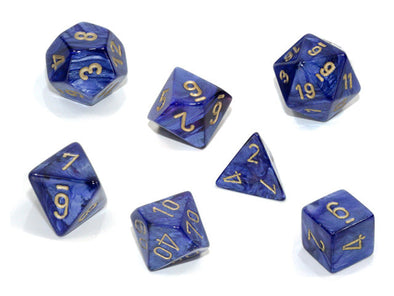  Chessex Polyhedral Set Scarab Royal Blue/Gold