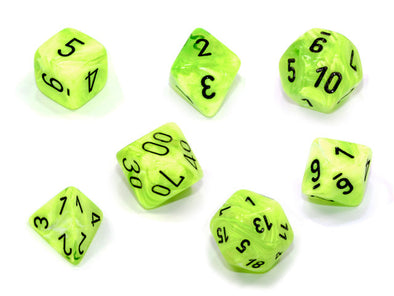  Chessex Polyhedral Set Vortex Bright Green/Black