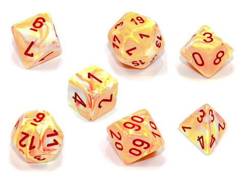  Chessex Polyhedral Set Festive Sunburst/Red