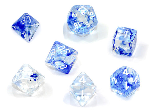  Chessex Polyhedral Set Nebula Dark Blue/White